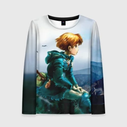 Женский лонгслив 3D Навсикая из долины ветров