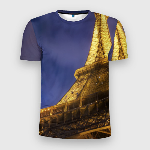 Мужская футболка 3D Slim Эйфелева башня, цвет 3D печать