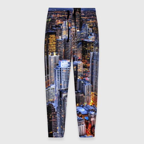 Мужские брюки 3D Вечерний город, цвет 3D печать
