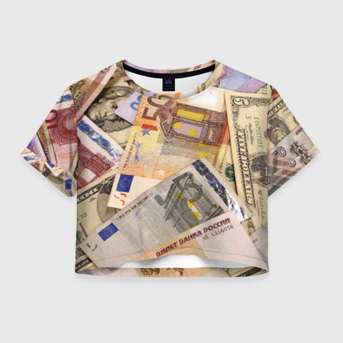 Женская футболка Cropp-top Money Фото 01 Женская футболка Cropp-top Money Фото 01