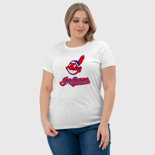 Женская футболка хлопок Cleveland Indians - фото 6