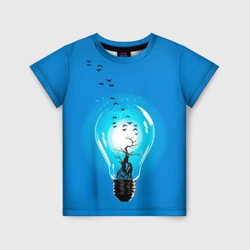 Детская футболка 3D Лампочка, цвет 3D печать