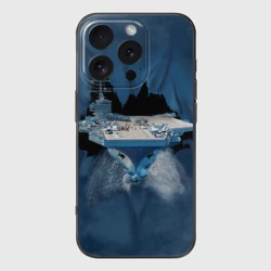 Чехол для iPhone 16 Pro силиконовый с защитой камеры Авианосец