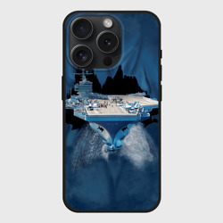 Чехол силиконовый для Apple iPhone 15 Pro Мax матовый Авианосец