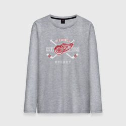 Мужской лонгслив хлопок Detroit red wings