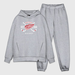 Мужской костюм oversize хлопок Detroit red wings