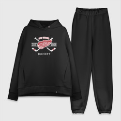 Женский костюм хлопок Oversize Detroit red wings