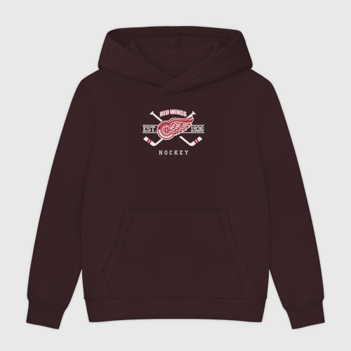 Мужская толстовка без начеса хлопок Detroit red wings