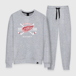 Женский костюм хлопок Detroit red wings