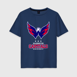 Женская футболка хлопок Oversize Washington Capitals