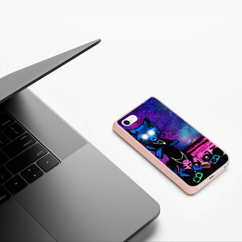 Чехол для iPhone 5/5S матовый Spaсe rave, цвет светло-розовый - фото 5
