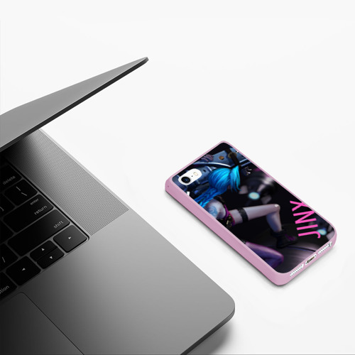 Чехол для iPhone 5/5S матовый Jinx, цвет розовый - фото 5