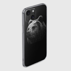 Чехол для iPhone 15 силиконовый с защитой камеры Мишка - фото 2