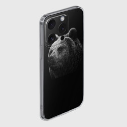 Чехол для iPhone 15 Pro силиконовый с защитой камеры Мишка - фото 2