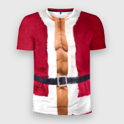 Мужская футболка 3D Slim Костюм Деда Мороза
