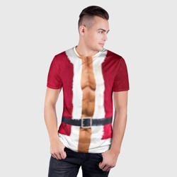 Мужская футболка 3D Slim Костюм Деда Мороза - фото 2