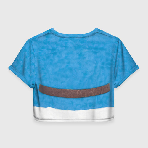 Женская футболка Crop-top 3D Костюм Снегурочки - фото 2