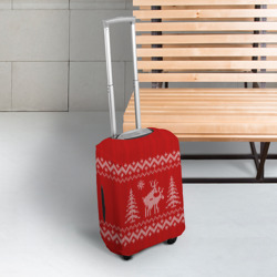 Чехол для чемодана 3D Свитер с оленями - фото 2
