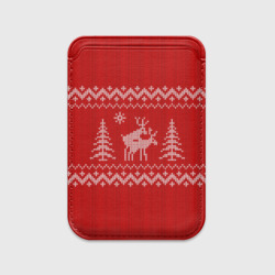 Картхолдер Magsafe магнитный Свитер с оленями