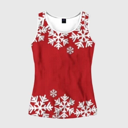 Женская майка 3D Снежинки