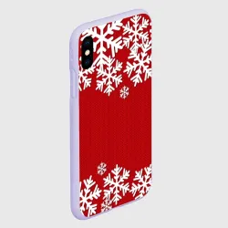 Чехол для iPhone XS Max матовый Снежинки - фото 2