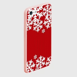 Чехол для iPhone 5/5S матовый Снежинки - фото 2