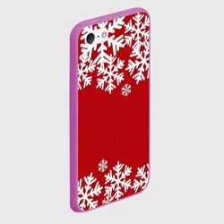 Чехол для iPhone 5/5S матовый Снежинки - фото 2