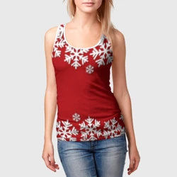 Женская майка 3D Снежинки - фото 2