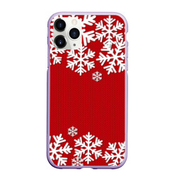 Чехол для iPhone 11 Pro матовый Снежинки