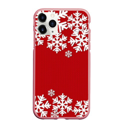Чехол для iPhone 11 Pro Max матовый Снежинки