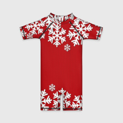 Детский купальный костюм 3D Снежинки