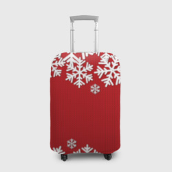 Чехол для чемодана 3D Снежинки