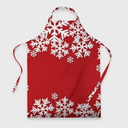 Фартук 3D Снежинки