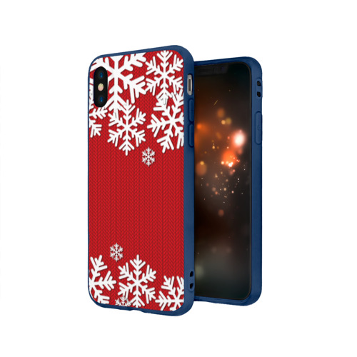 Чехол для Apple iPhone X силиконовый матовый Снежинки Фото 01 Чехол для Apple iPhone X силиконовый матовый Снежинки Фото 01