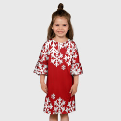 Детское платье 3D Снежинки - фото 2