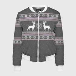 Женский бомбер 3D Свитер с оленями