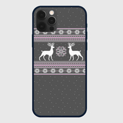 Чехол для iPhone 12 Pro Max Свитер с оленями
