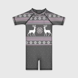 Детский купальный костюм 3D Свитер с оленями