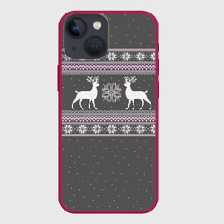 Чехол для iPhone 13 mini Свитер с оленями