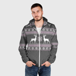 Мужская ветровка 3D Свитер с оленями - фото 2