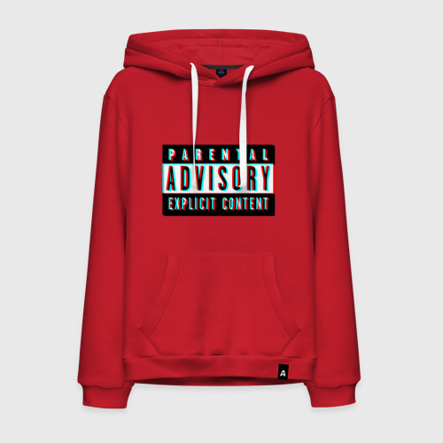 Мужская толстовка хлопок Parental advisory, цвет красный