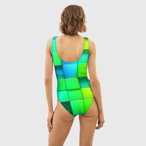 Женский купальник 3D Кубики, цвет 3D печать - фото 4
