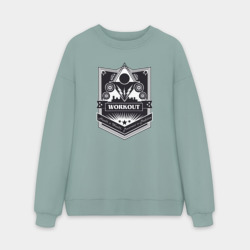 Мужской свитшот oversize без начеса хлопок Street Workout Health Is Wealth