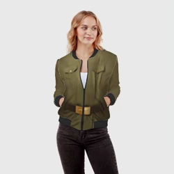 Женский бомбер 3D Солдатская форма военная для косплея - фото 2