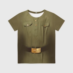 Детская футболка 3D Солдатская форма военная для косплея