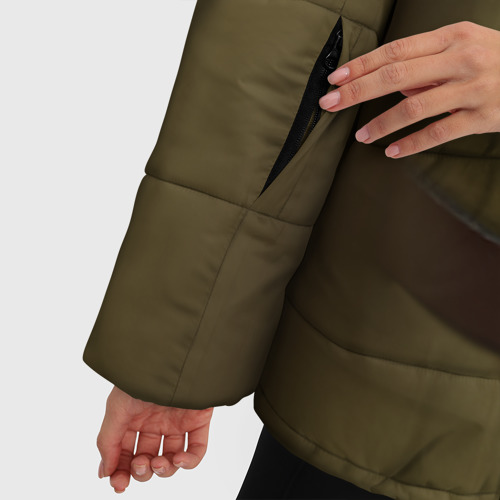 Женская зимняя куртка Oversize Солдатская форма, цвет светло-серый - фото 6