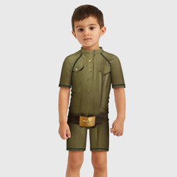 Детский купальный костюм 3D Солдатская форма военная для косплея - фото 2