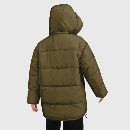 Женская зимняя куртка Oversize Солдатская форма, цвет светло-серый - фото 4