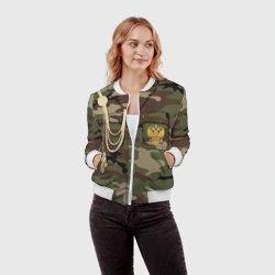 Женский бомбер 3D Армейская форма парадная дембеля - фото 2