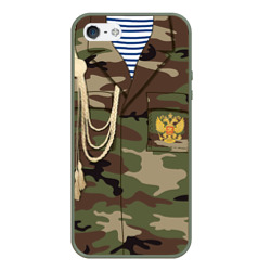 Чехол для iPhone 5/5S матовый Армейская форма